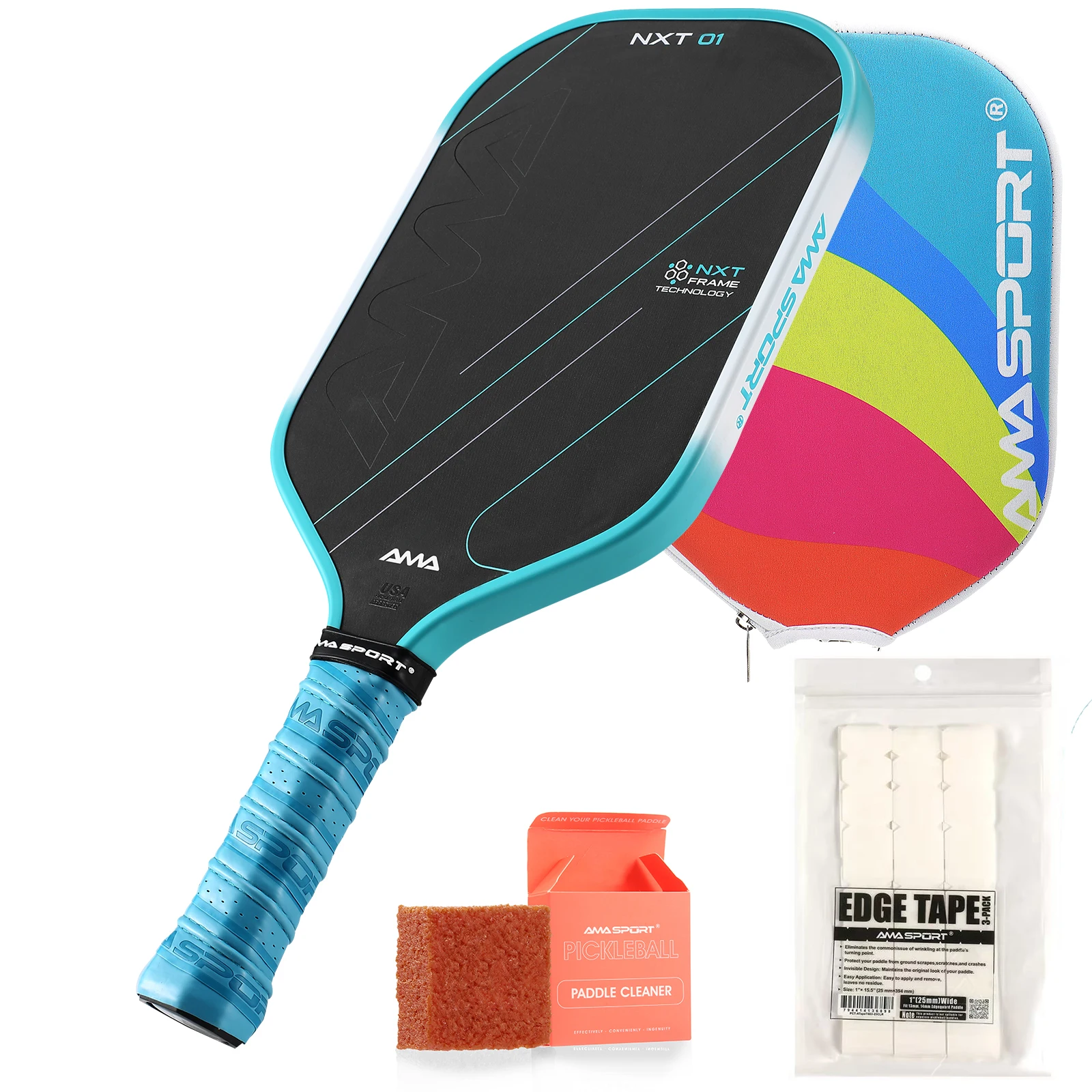 

AMASPORT NXT01 Pickleball Rackets Set Include Cover,Paddle Eraser And Protection Tape For Professionals Training Equipment