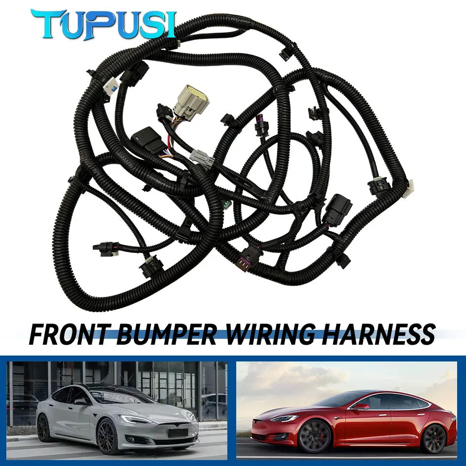 

For Tesla Model S 2016-2021 Front Bumper Parking Sensor Wiring Harness 100442004T 1004420-04-T