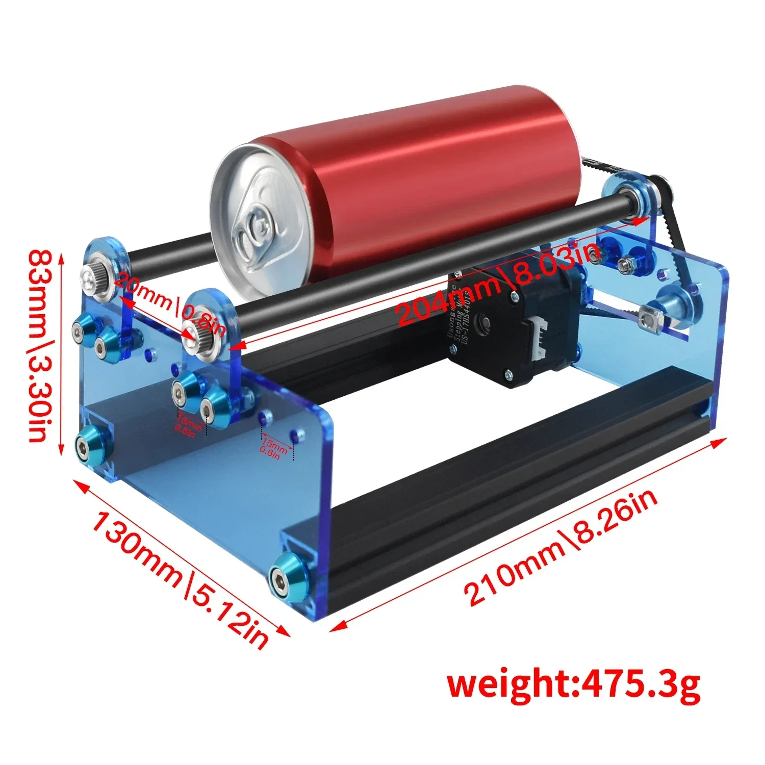 

TWOTREES Laser Universal Laser Engraver Y-Axis Rotary Shaft Rotary Roller 360 Degree Rotating For Engraving Cylindrical Objects