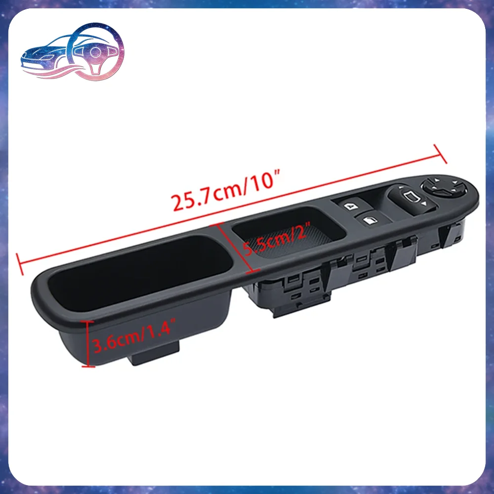 

Car Electric Power Window Control Switch For Peugeot 207 Citroen C3 Picasso 2007-2014 Regulator Lifting Button 6554.QC