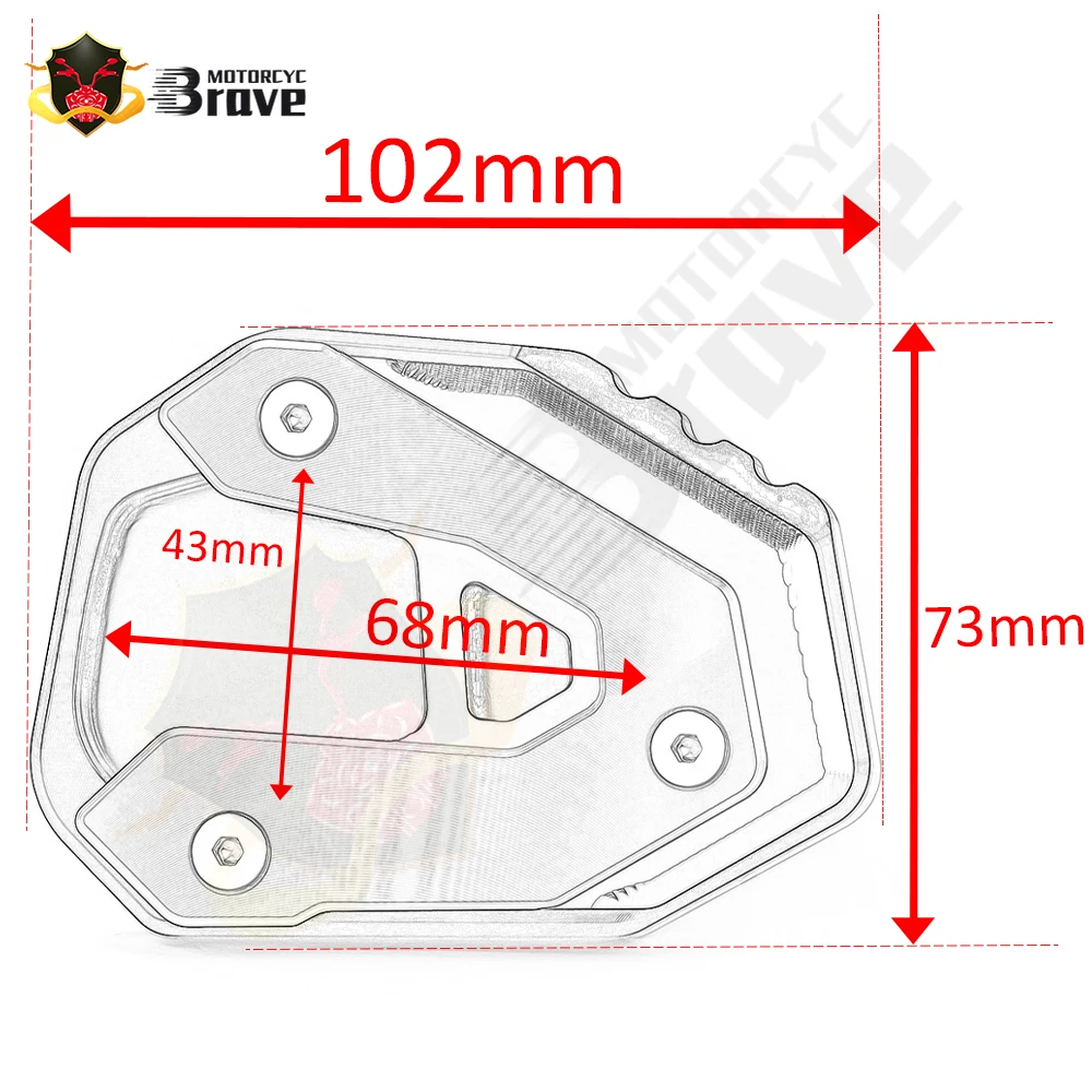 Honda X-ADV 750 2021 2022 2023 2023 2024 motosiklet aksesuarları Kickstand ayak yan stant uzatma pedi destek plakası