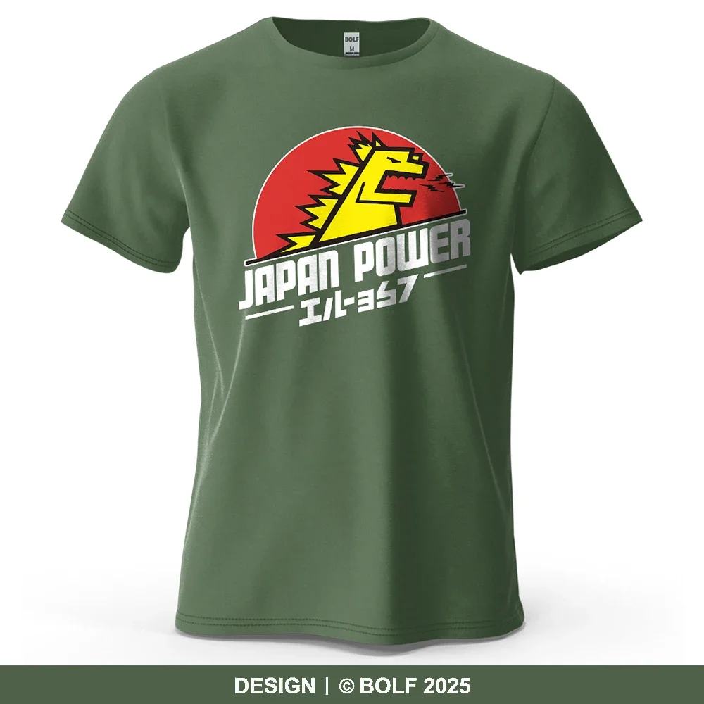 Japan Power Dynamic Printed Men's T-Shirt 100% Cotton Oversized Auto Culture Graphic Tees for Women Tops Tees Casual Streetwear