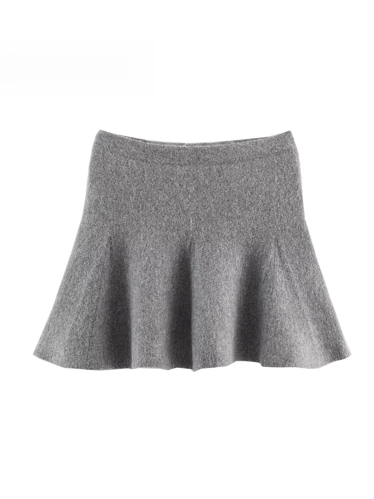 

Stunning Puffy Knitted A-Line ort Skirt for Women Beautiful Slimming High Waist Casual Winter 2025 ey Fluffy f-le...