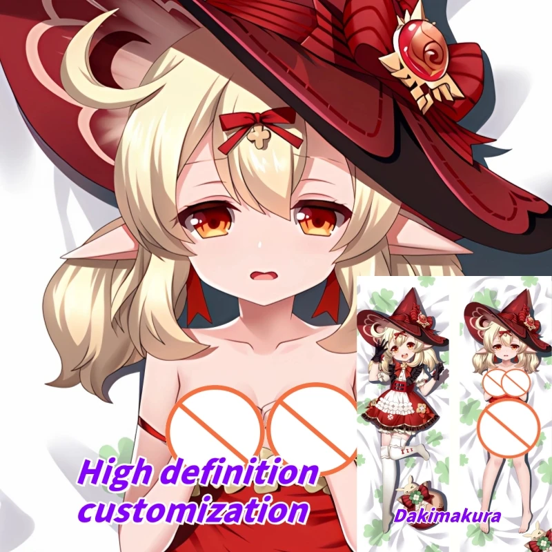

Dakimakura Anime Pillow Case Genshin Impact Klee Double-sided Print Of Life-size Body Pillowcase Gifts