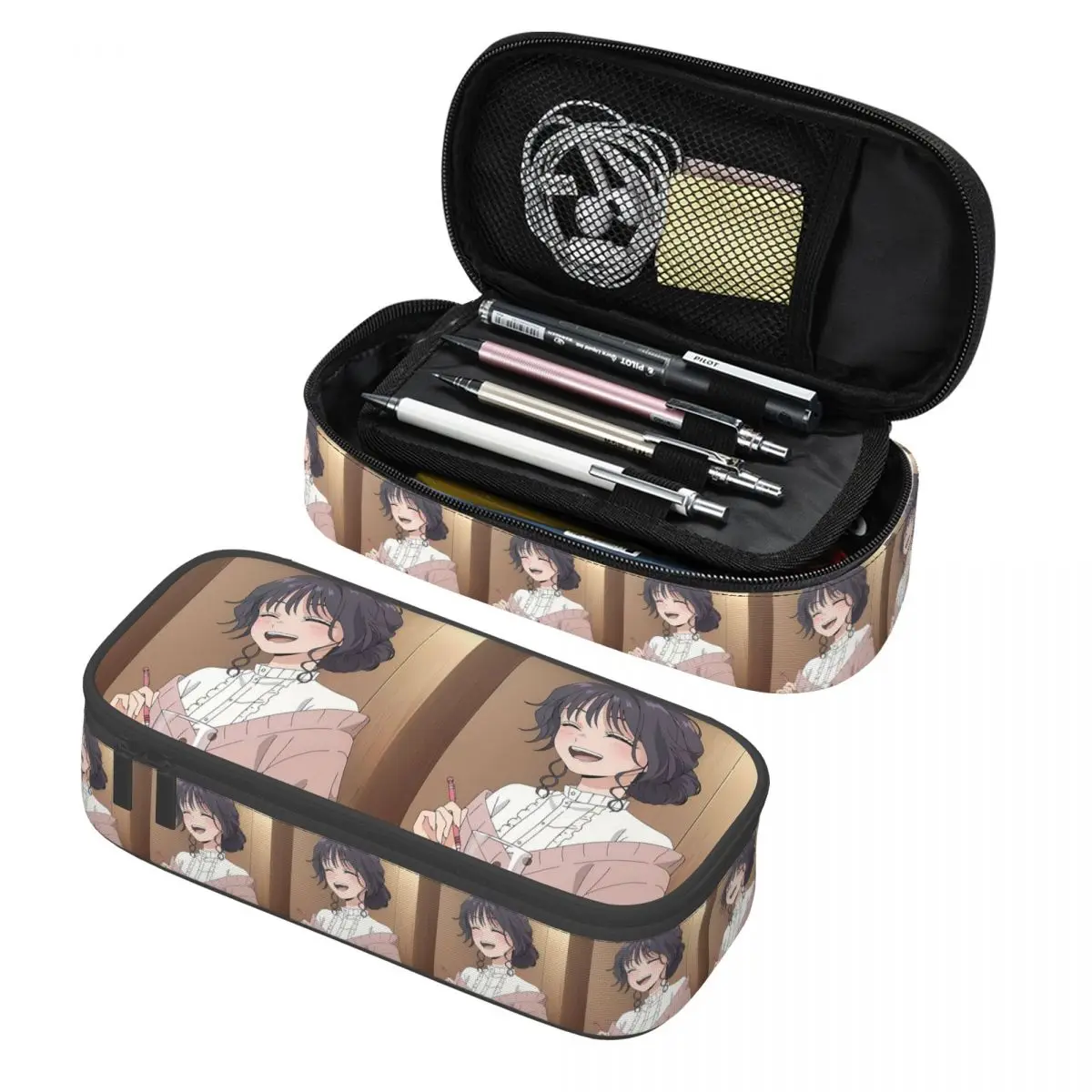 

The Fragrant Flower Blooms With Dignity Anime Pencil Cases Pencil Pouch Storage Stationery Large Storage Pen Box Pencil Bag