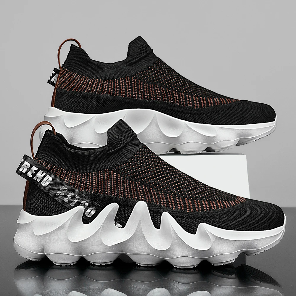 Herren Outdoor-Wander- und Laufschuhe in großen Größen, bequeme, vielseitige, modische Sportschuhe für Paare zum Training. – Detail 4