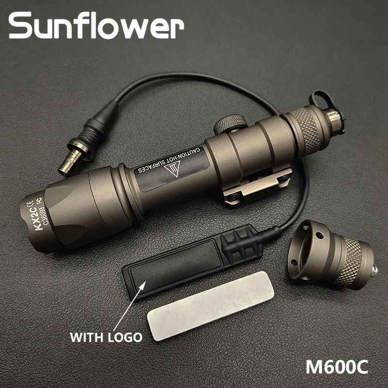 Imagem -02 - Tactical sf M300b Lanterna M600b Lâmpada Scout Apto para Mlok M600 Luz Led Branco Acessórios de Caça Airsoft Trilho 20 Milímetros