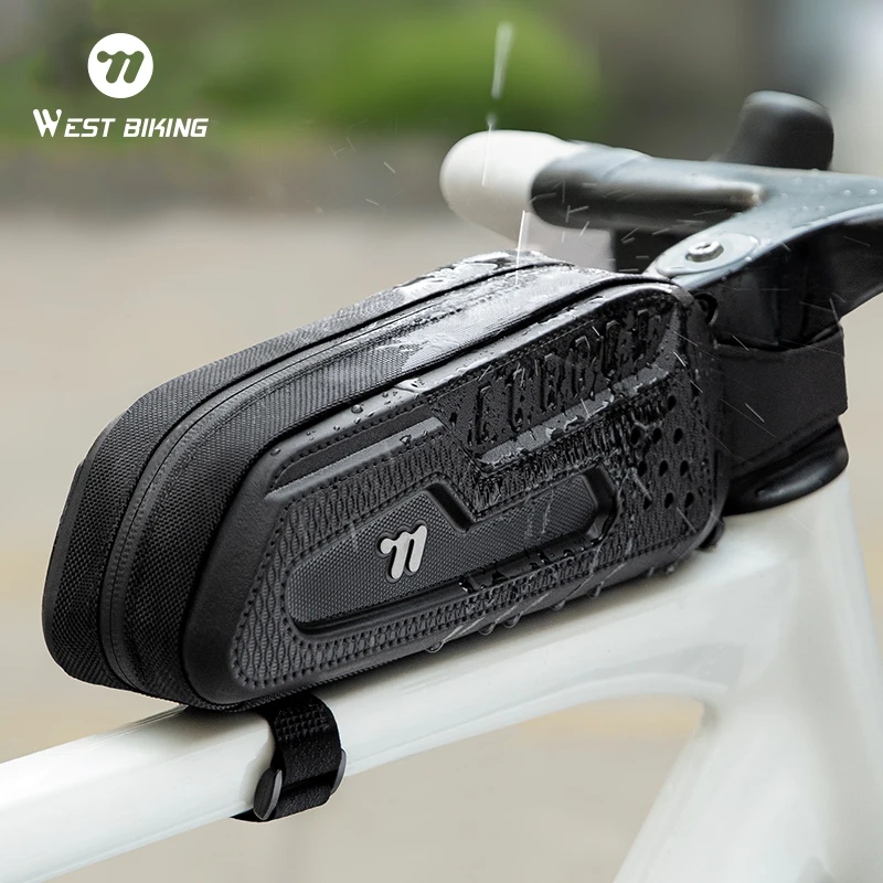 

WEST BIKING Велосипедная сумка Портативная велосипедная верхняя сумка-труба EVA Водонепроницаемая жесткая треугольная сумка Велосипедная сумка Аксессуары для шоссейного велосипеда MTB