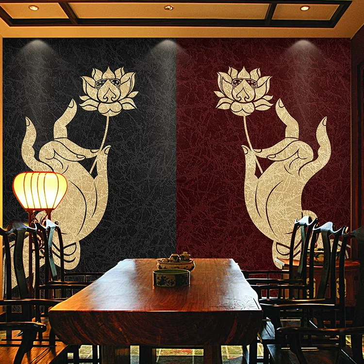 custom 3d retro gym yoga studio wallpaper mural Thai Buddhist health dance background wall living room bedroom elephant 8d Zen