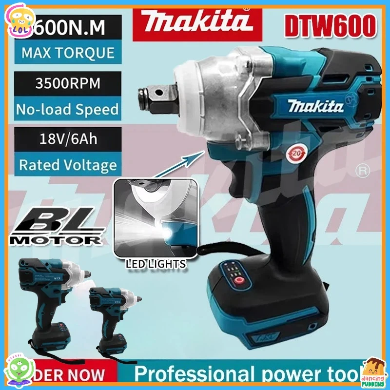 

Электрическая отвертка Makita DTW600, бесщеточная, перезаряжаемая, совместимая с аккумулятором Makita 18В.