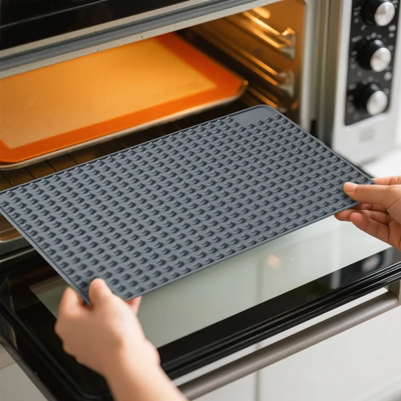 High temperature resistant microwave protection pad, oil proof oven pad, kitchen storage insulation silicone pad