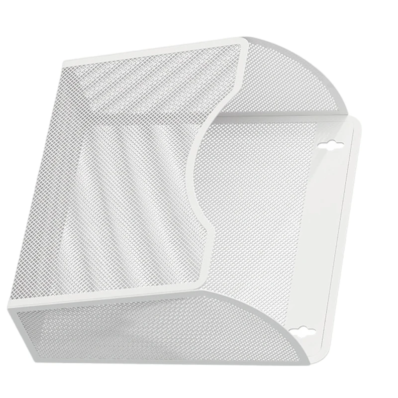 Настенный держатель для файлов, металлическая сетка, подвесной держатель для журналов, компактная настенная полка для хранения