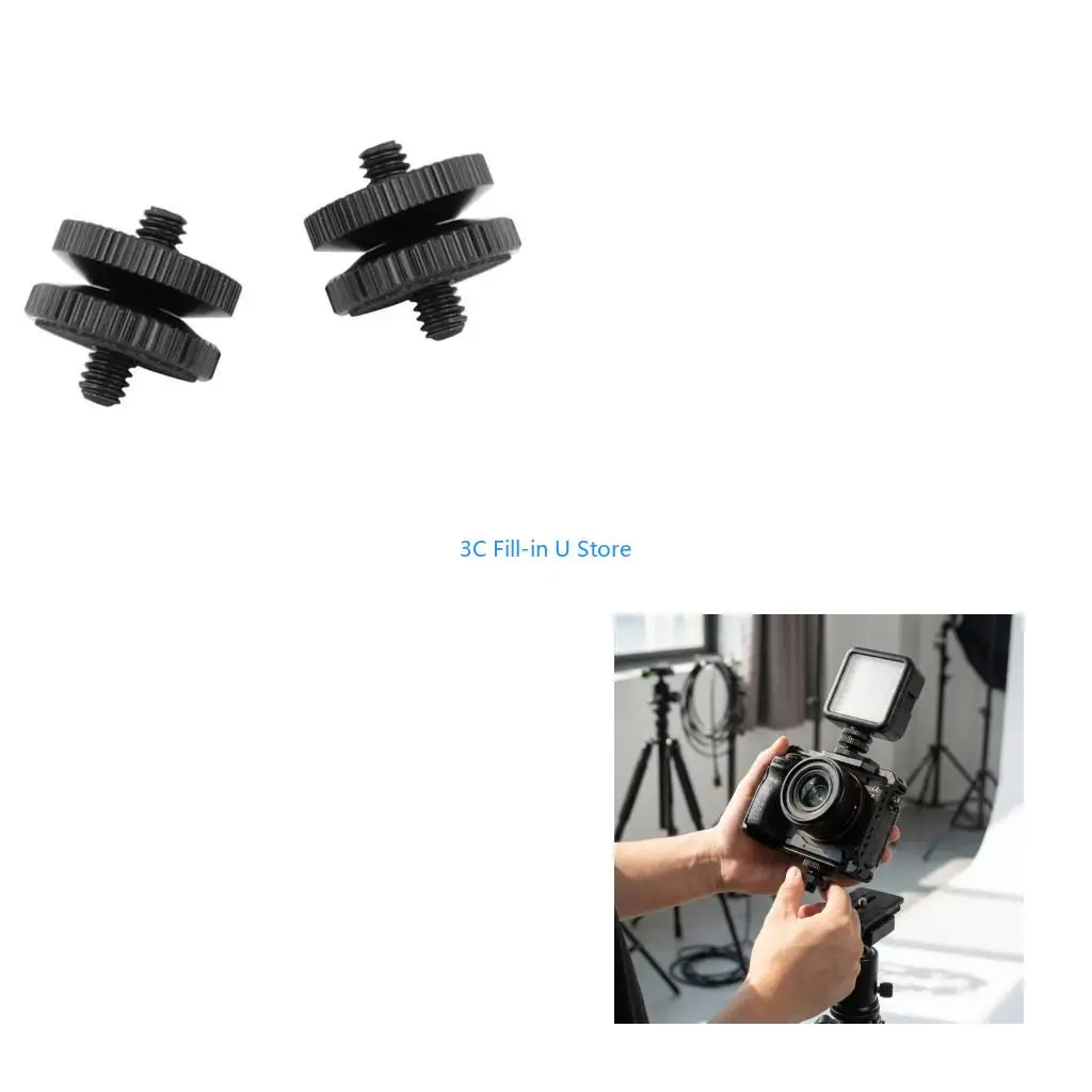 G8TA 2Pcs Aluminium Alloy 1/4Inch-20 Male to 1/4Inch-20 Male Double Ended Screw