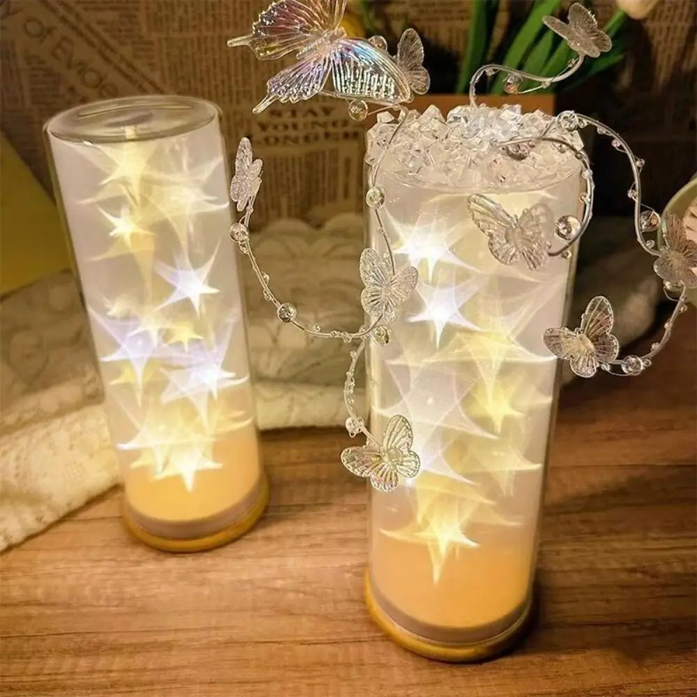 DIY Star Night Light 3D Three-dimensional Handmade Desk Lamp Translucent Hexagonal Star Ambient Lighting