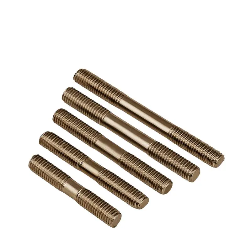 10pcs/lot M16*60/80/100/120 Titanium Double End Stud Bolt Doublethread Double Thread Dowel Screw Ti Bolts GR2