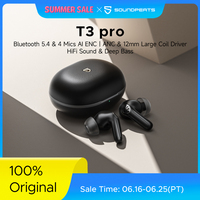 SoundPEATS T3 pro Wireless Earbuds Active Noise Cancelling Bluetooth V5.4 Earphones with 4 Mic,12mm Driver,Multipoint Connection