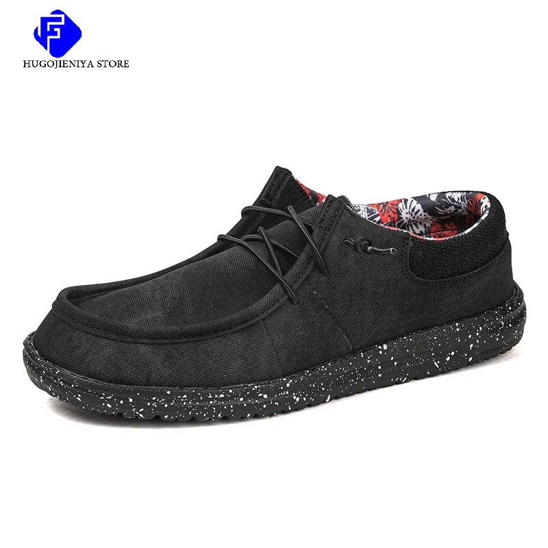 New Men Sneakers Loafers Casual Canvas Espadrilles Shoes Big Size 50 Fashion Leather Footwear Soft Flats Breathable Lightweight