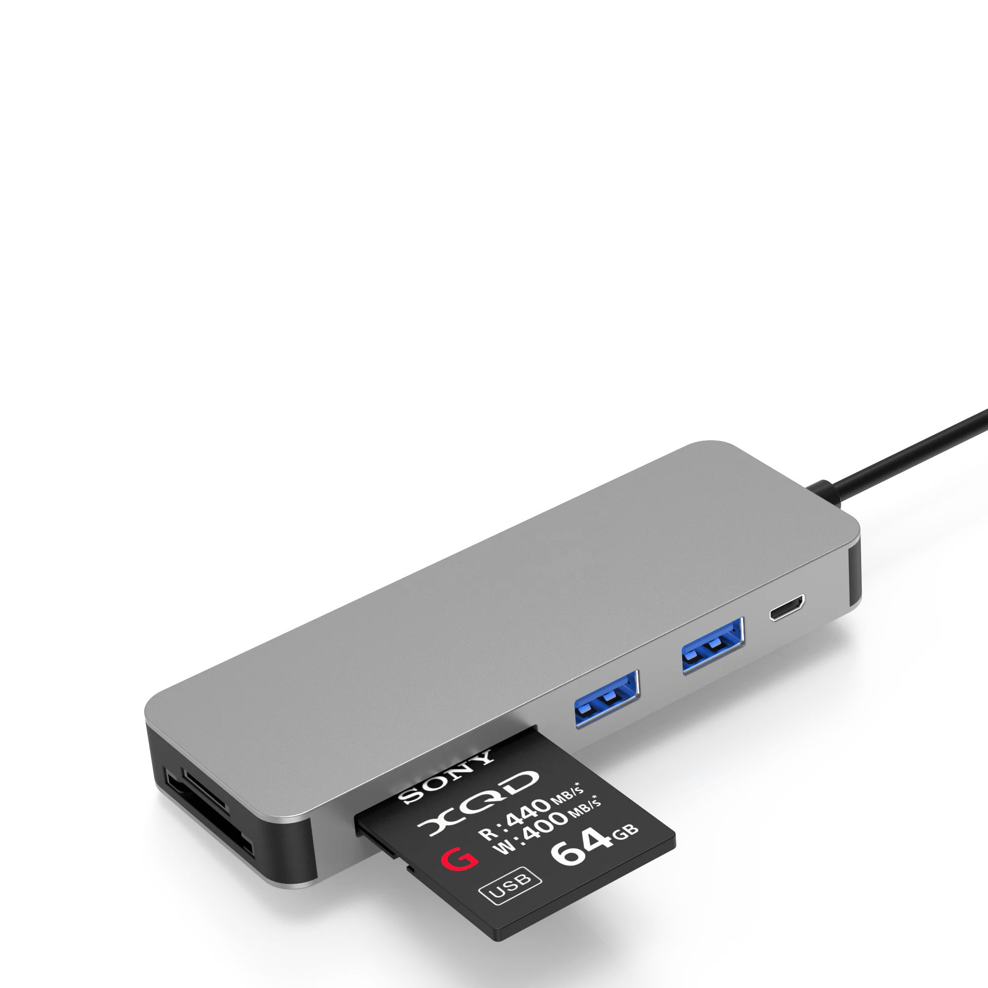 Factory Price Custom Oem Odm Multi Port Card Reader Support Read Cards Same Time SD/TF/MS/XQD/CF Card Reader