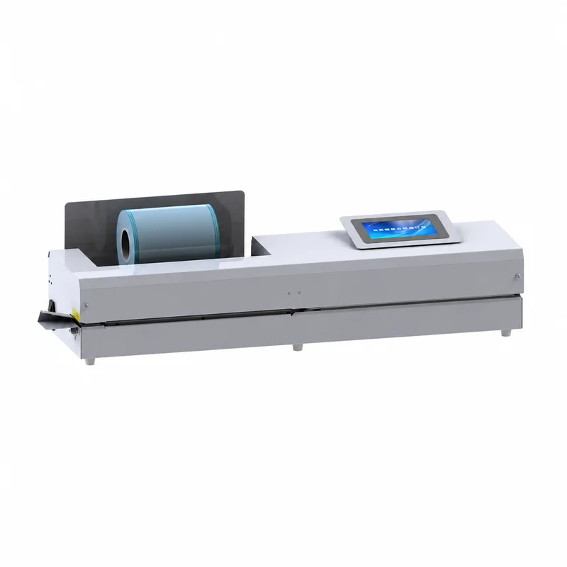 Automatic Dental Sterilization Pouch Sealer Machine Continuous Cutting Printing LCD Touch Screen Heat Packaging All-in-One