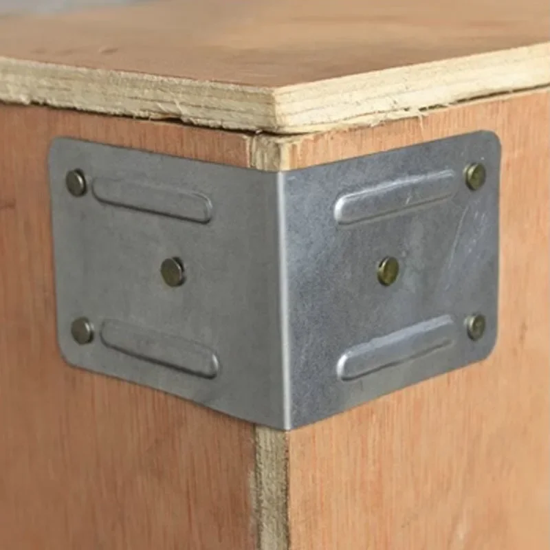 Soportes de 20 piezas, placas de soporte de esquina plana, reparación de metales, placas de acero inoxidable para conector de fijación de madera, soportes de fijación, estantes