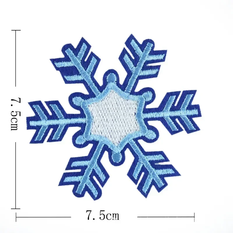 Exquisite Badge Snowflake Maple Leaf Cloth Sticker Shirt Pants Hole Decoration Adhesive Clothing Accessories Embroidery Patch