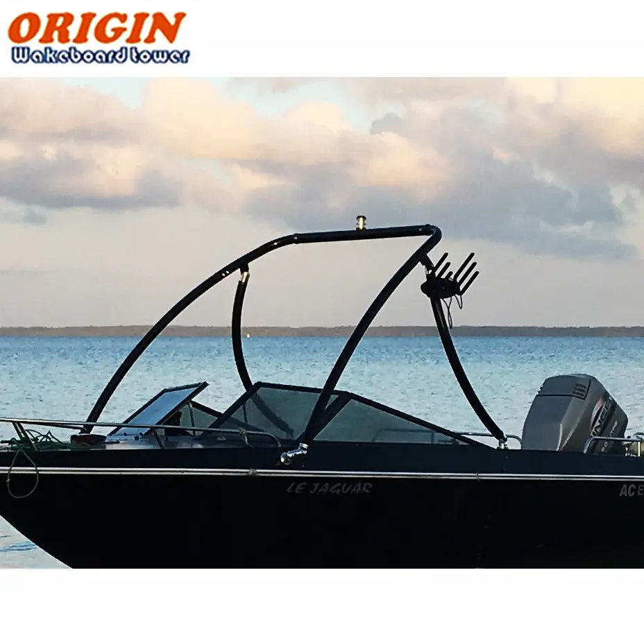 Origin Advancer Aluminum Boat  Wakeboard Tower Glossy Black