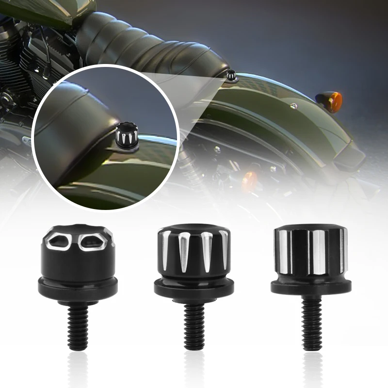 Motorcycle Black Seat Bolt Tab Screw For Harley Touring Road King Street Glide Softail Dyna Sportster XL Street Bob 96-19