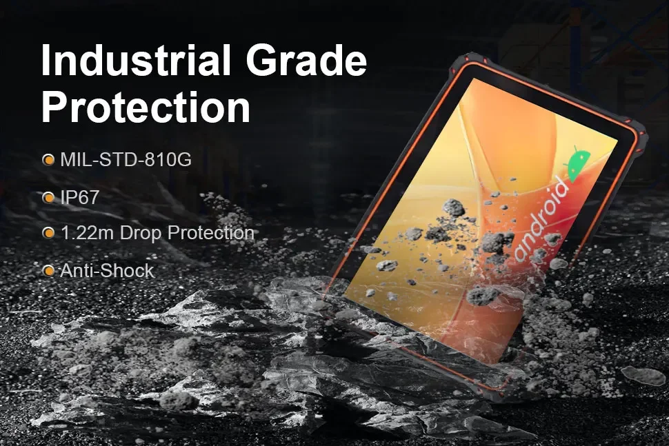 8 Inch Industrial Rugged Android Tablet PC with logo service