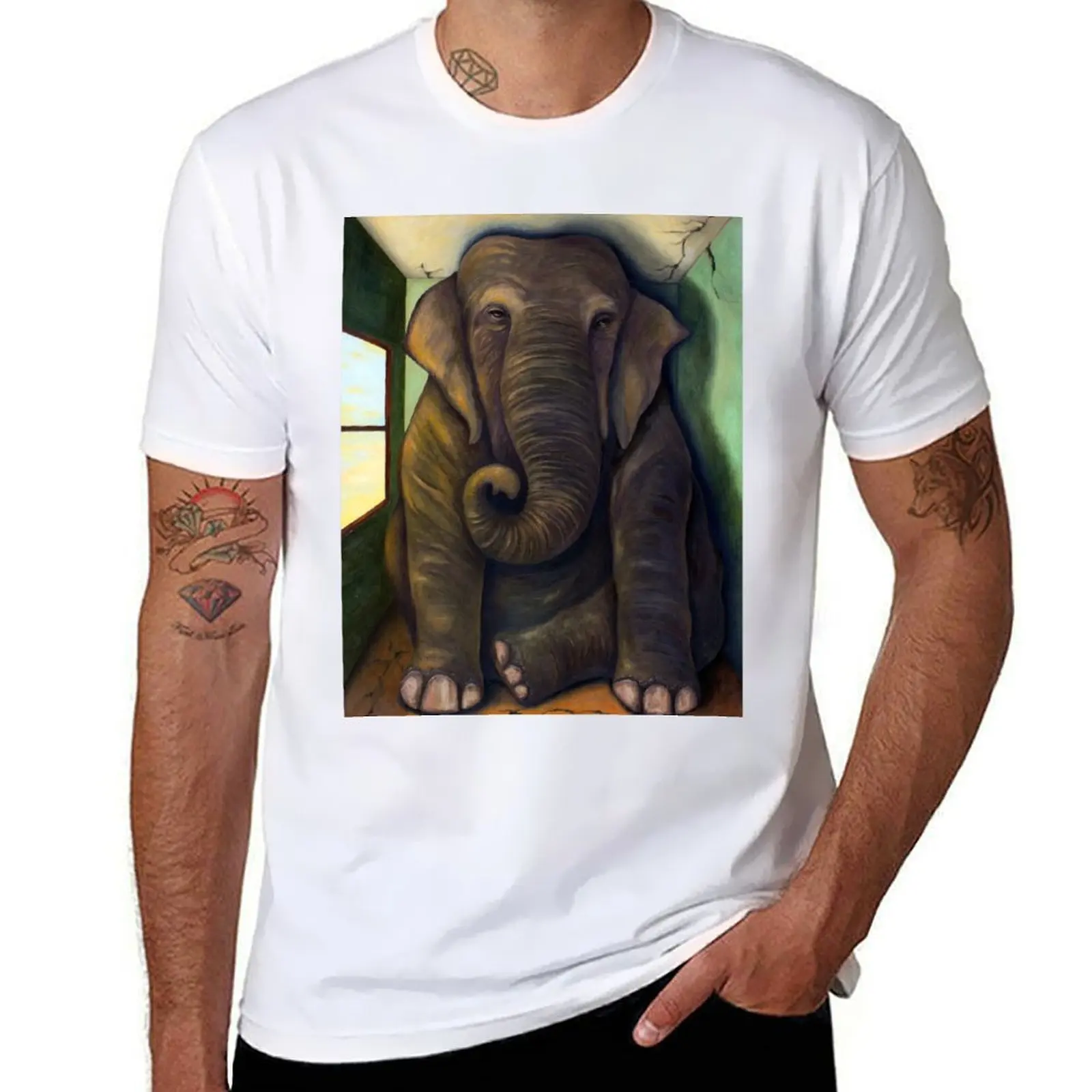 

Elephant In The Room T-Shirt man t shirt designer cotton t shirt man T-Shirt
