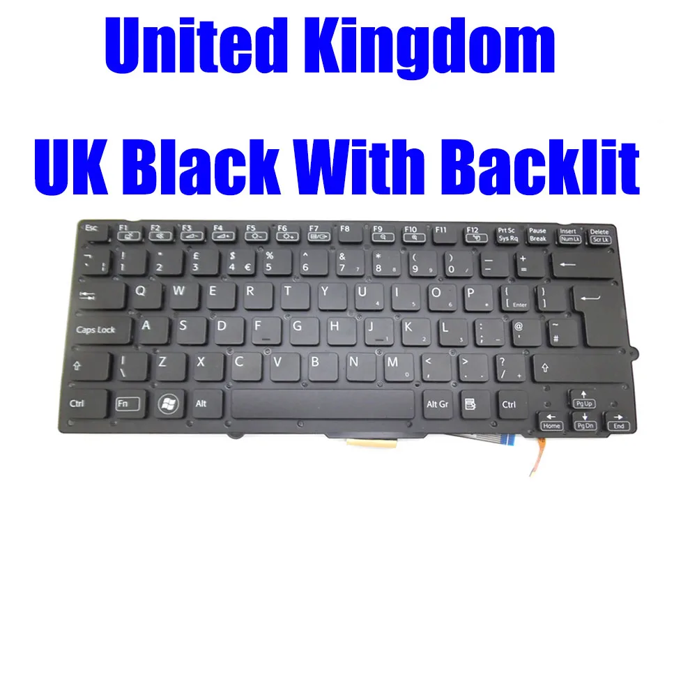 LA UK Laptop Keyboard For SONY VPCSA VPCSB VPCSC VPCSD 9Z.N6BLF.101 9Z.N6BBF.00U 148949781 55010S1B2G0-035-G  Black