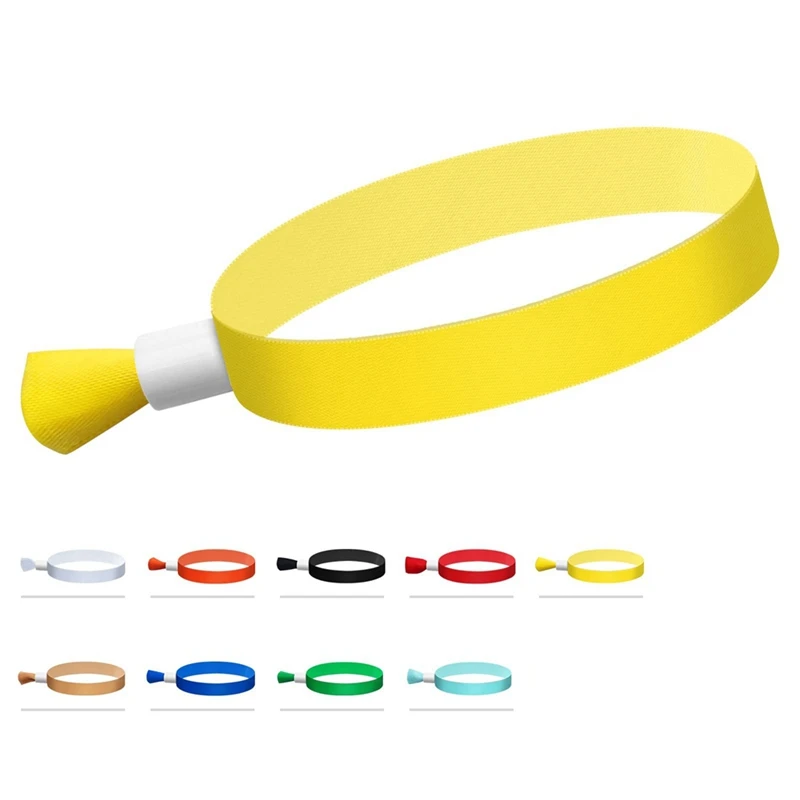 

100 Pcs Cloth Event Wristbands, Colored Wrist Bands For Events, For Lightweight Concert Wrist Strap