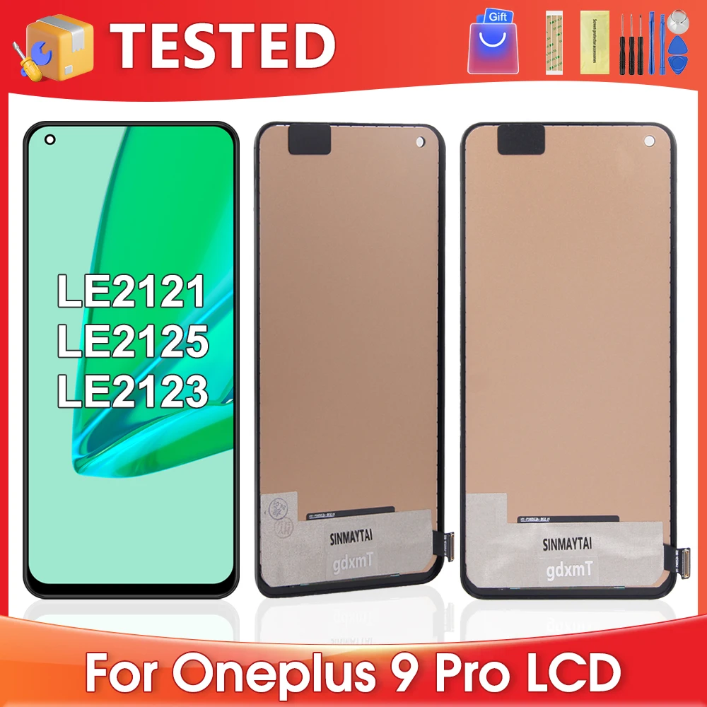 6.7\'\'For OnePlus 9 Pro Tested 1+9Pro LE2121 LE2125 LE2123 LE2120 LCD Display Touch Screen Digitizer Assembly Replacement