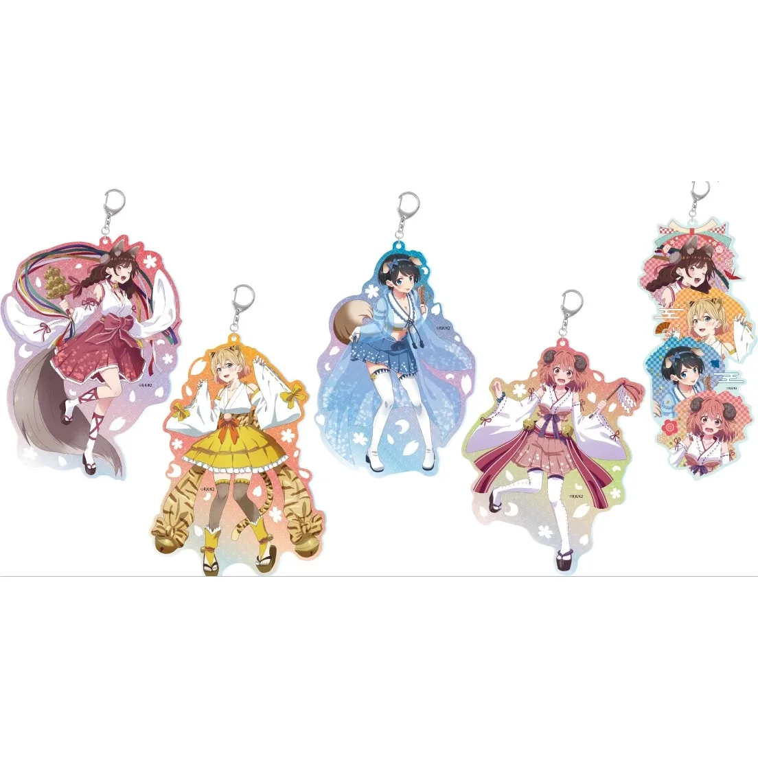 Game Mami Nanami Sumi Sakurasawa Chizuru Mizuhara Ruka Sarashina Keychain Doll Anime Acrylic Keyring Pendant for Gift