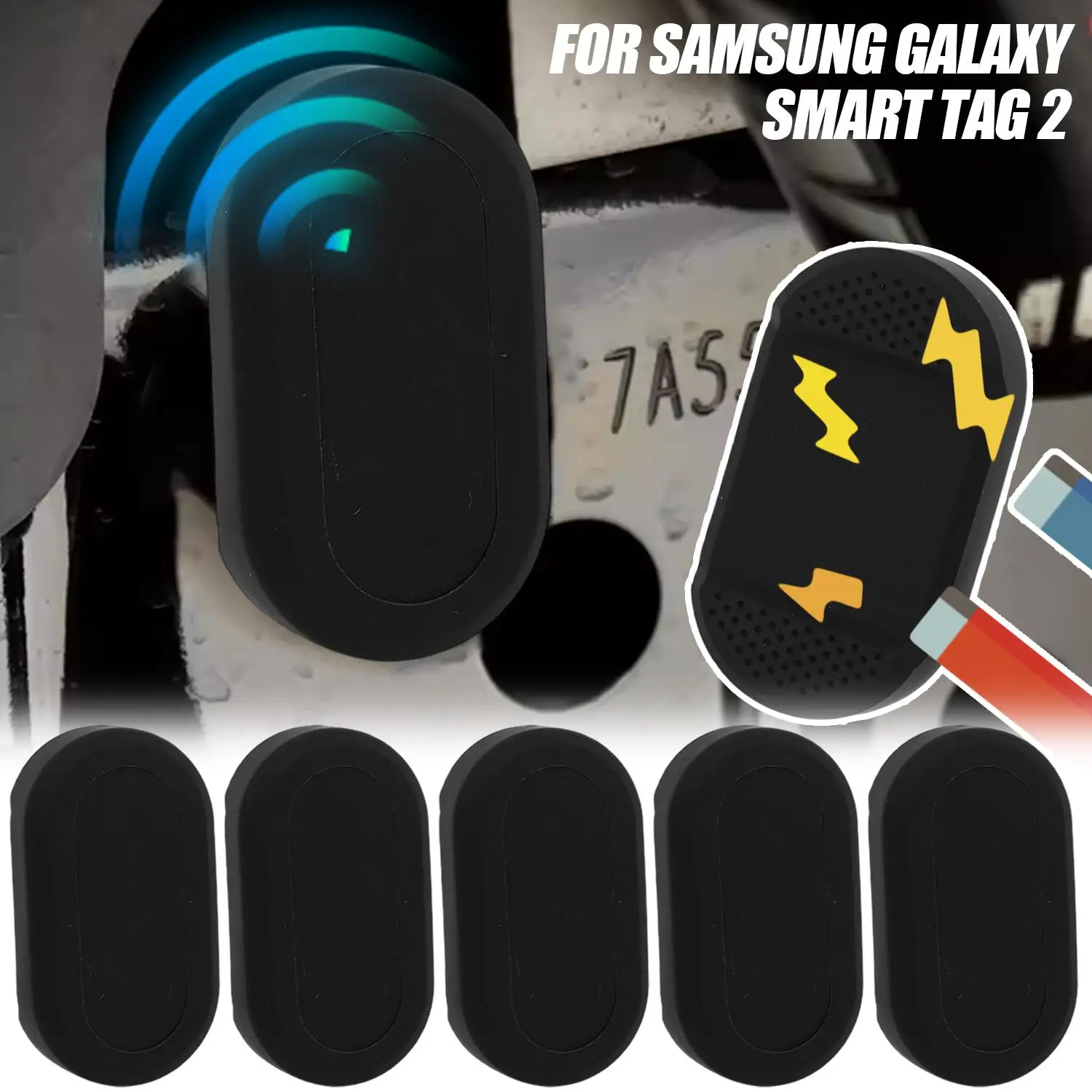 Magnetic Holder for Samsung Smart Tag 2 Silicone Protective 
