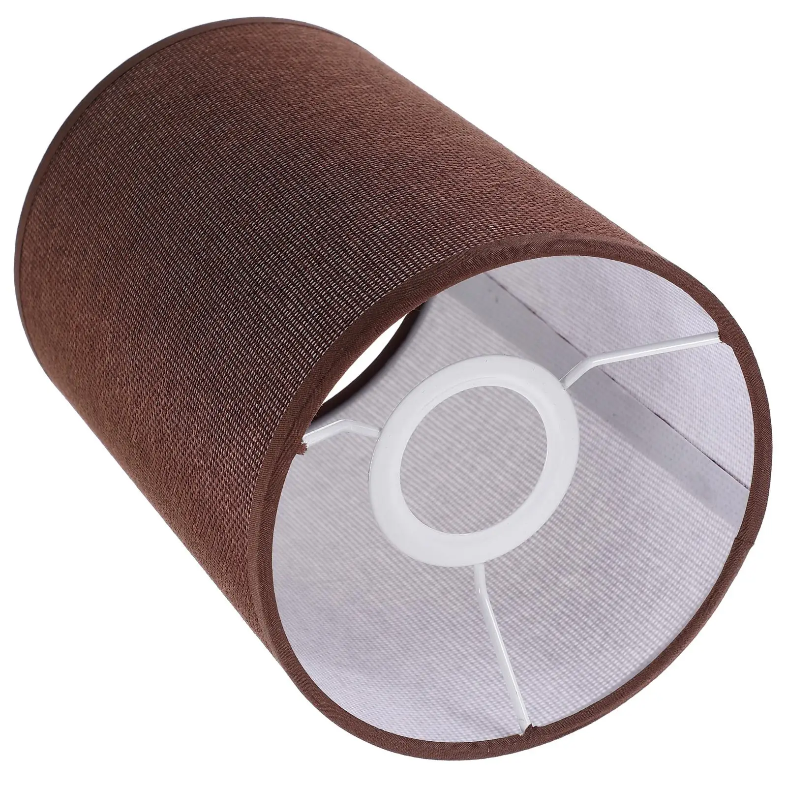 

Round Living Room Bedroom Table Lamp Floor Decorative Linen Iron Frame E27 Coffee Burlap Shade Pendant Cover Small