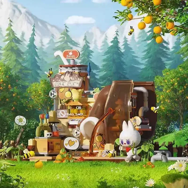 

Labubu The Monsters Forest Secret Base Series Kawaii Assemble Building Toys Desktop Ornaments Cartoon Decor Kids Gifts Toys