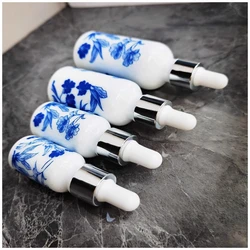 1pc Dropper Bottle Ceramics Essential Oil Aromatherapy Oil Bottles Dispensers Containers Cosmetic Liquid Bottles Perfume Bottle