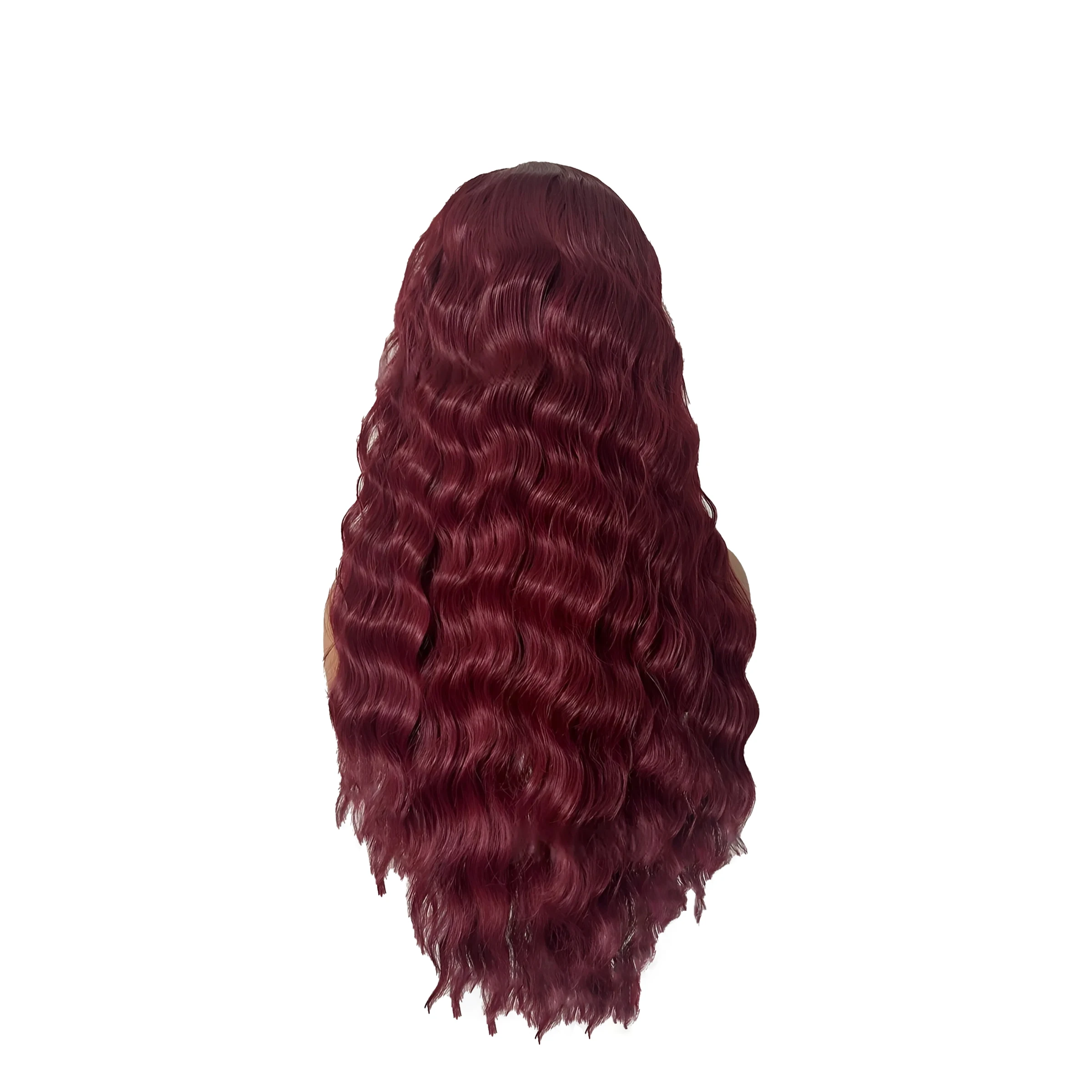 ลดราคา! ผมสังเคราะห์สีแดงไวน์ขนาด 18-26 นิ้ว แบบผูกเชือกด้านหน้า 13x4 เหมาะสำหรับวิกผมทอมือคุณภาพสูงสำหรับผู้หญิงในชีวิตประจำวัน