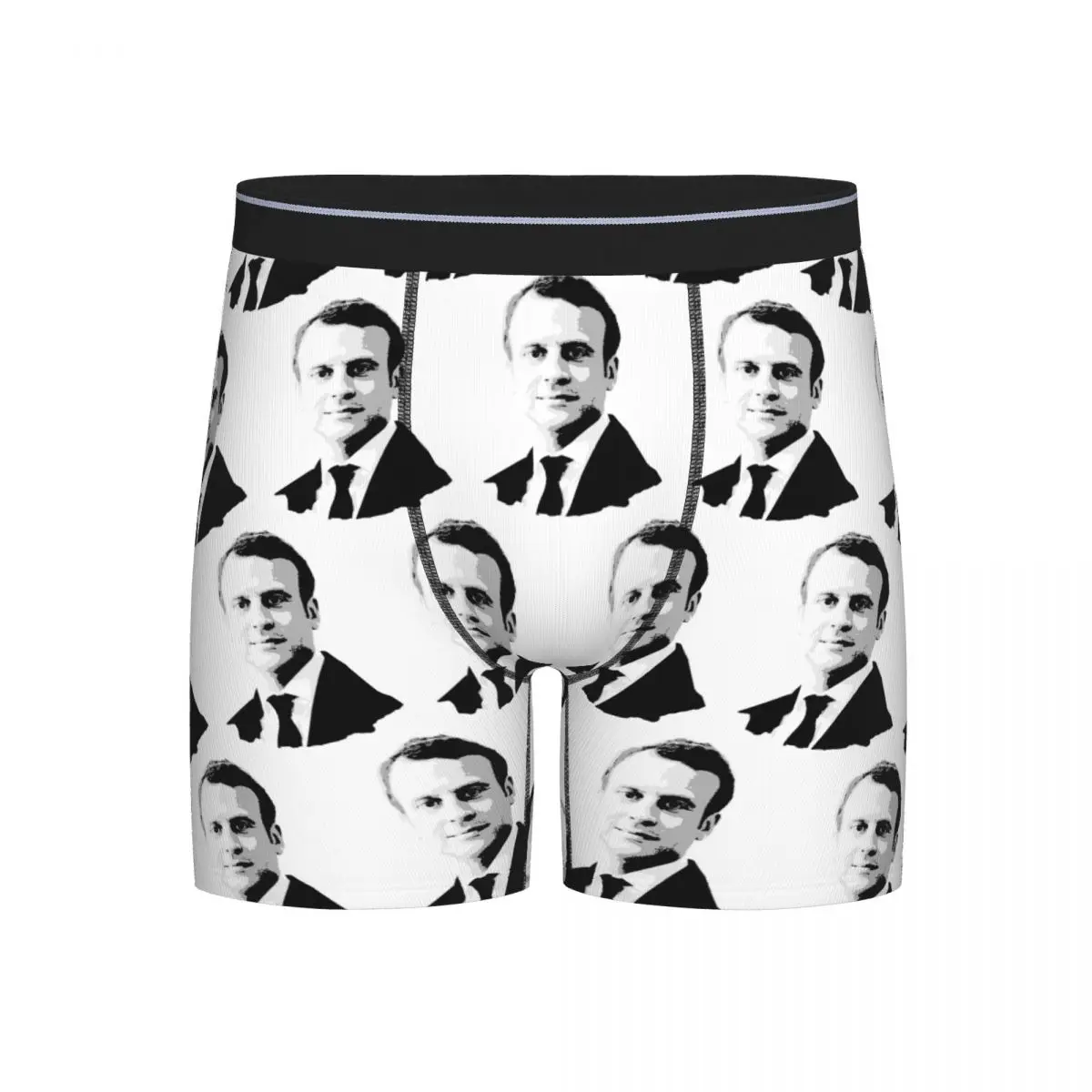 

Long Boxer Underpants Shorts Emmanuel Macron Panties Male Comfortable Underwear for Homme Man Boyfriend Gift