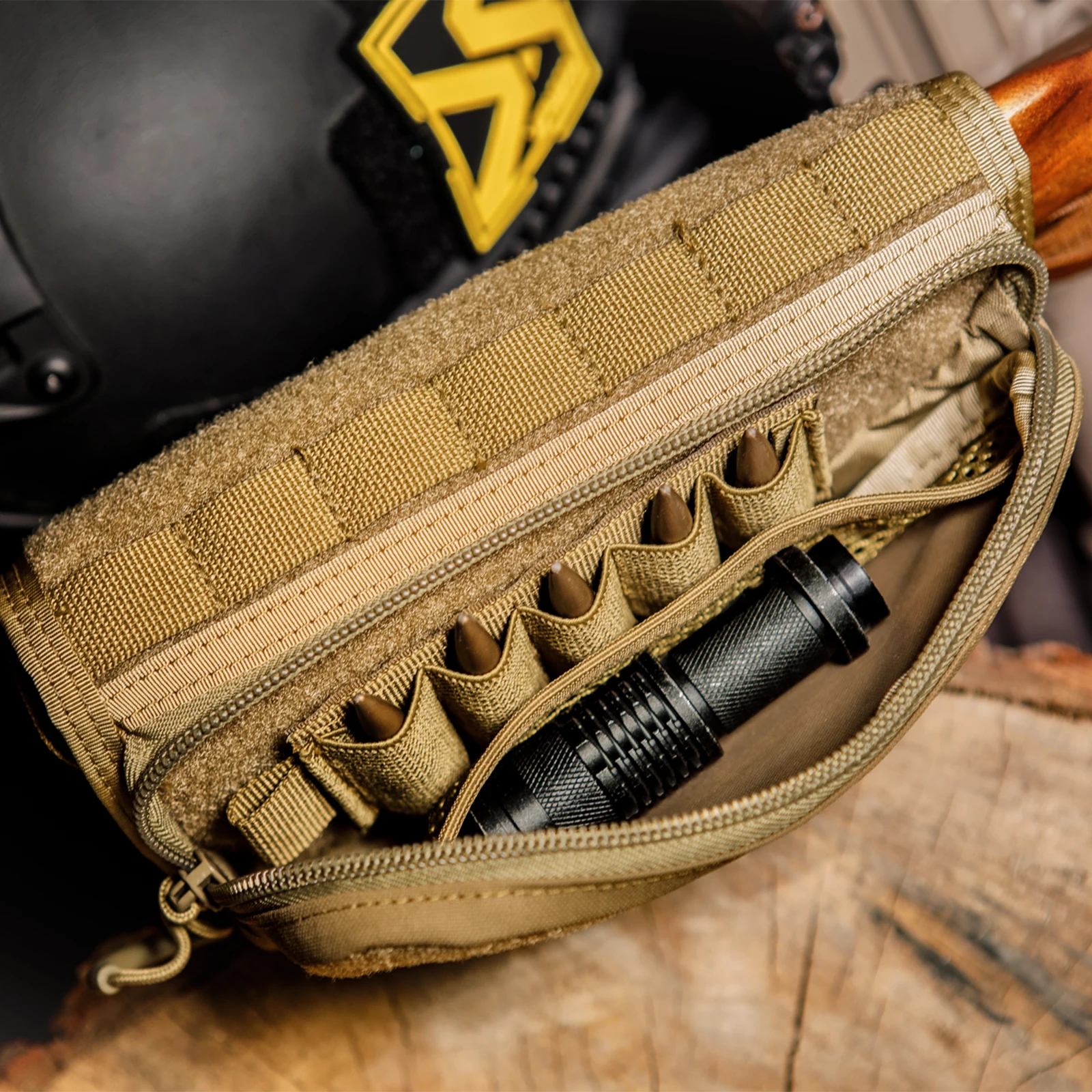 VOTAGOO Tactical Gunstock Pouch Buttstock Shotgun Rifle Shell Holder for Cheek Rest Ammo Holder Pouch view 6
