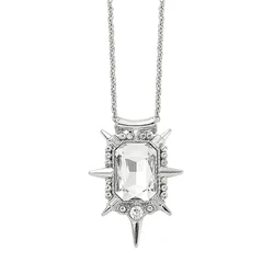 Zelena Glinda Once upon a Time Wicked Witch Glass Pendant Necklace Fashion Chain Link Crystal Statement Jewelry Accessory