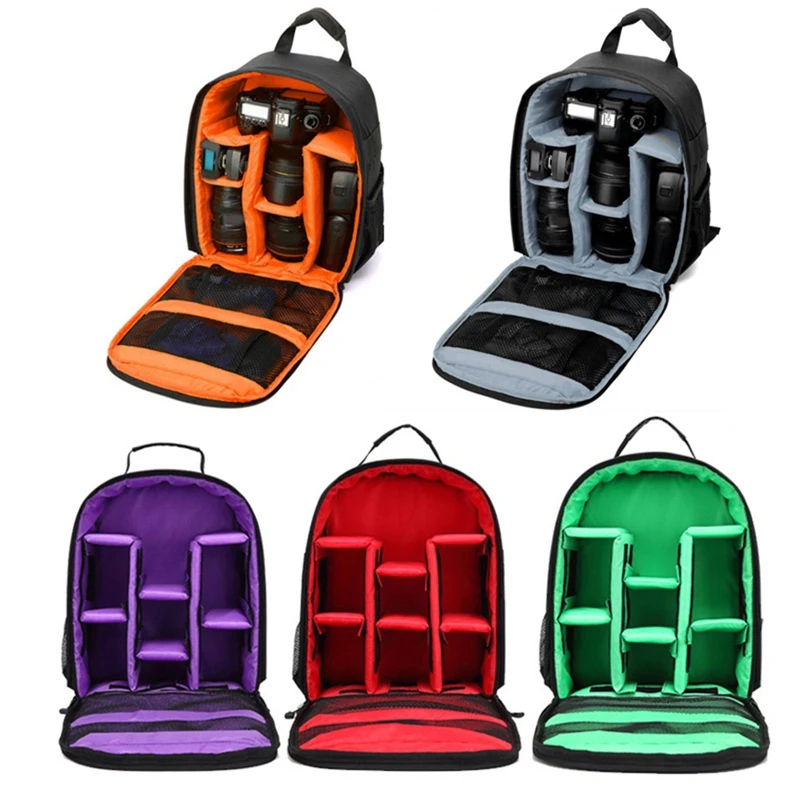 Mochila multifuncional para cámara exterior, bolso para cámara de hombro Digital con compartimento para ordenador portátil, cubierta para lluvia y soporte para trípode