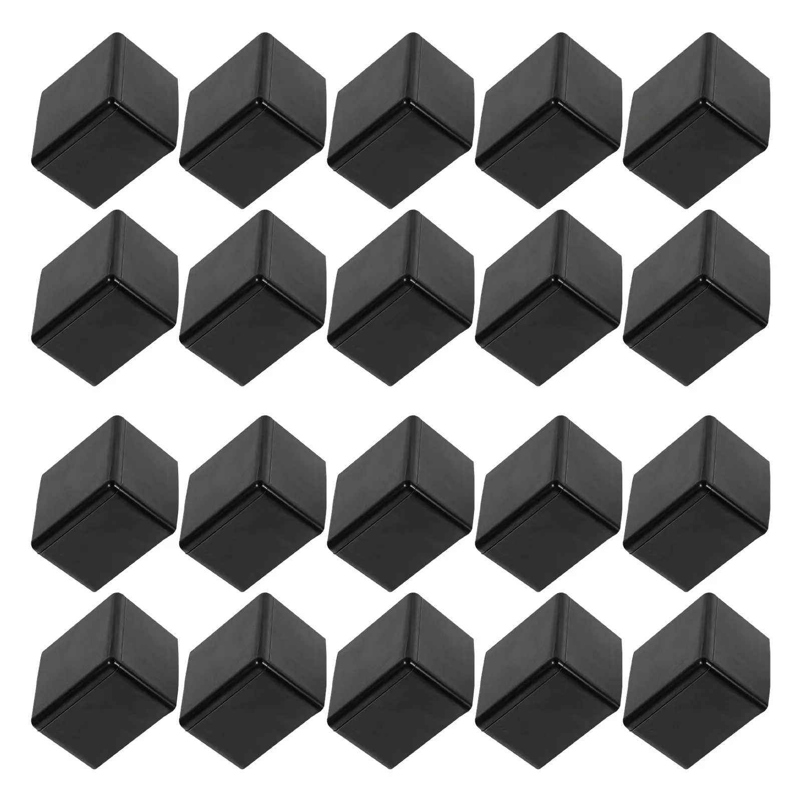 20Pcs Square Chair Leg Floor Protectors Thick Rubber Caps Non-Slip Chair Foot Covers for Hardwood Tile Tile Laminate Floors