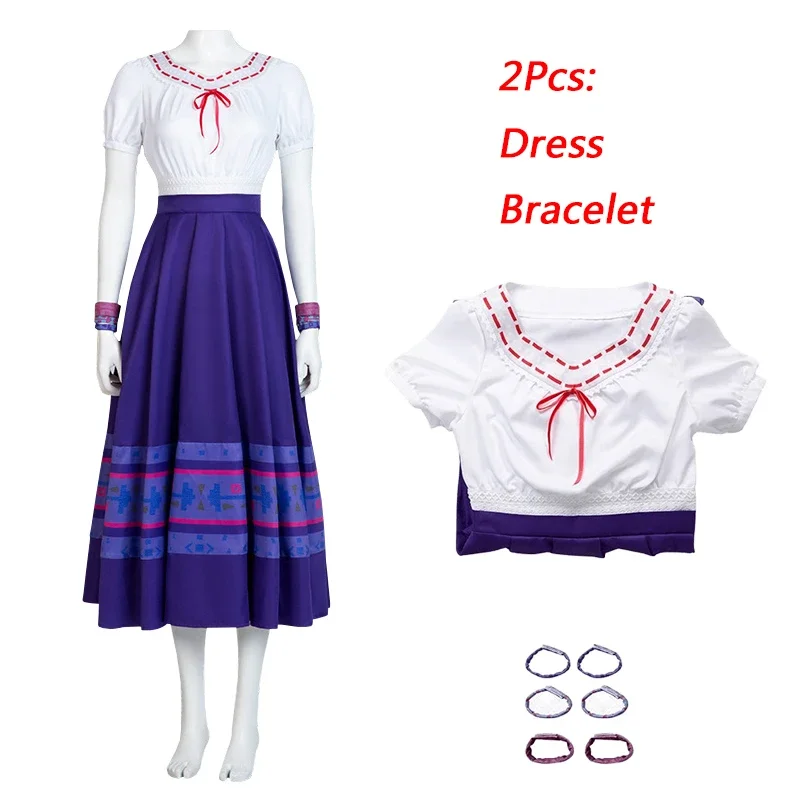 Encanto Luisa Madrigal Cosplay Costume Dress for Women Luisa Cosplay Princess Dresses Clothes Halloween Adult Costumes