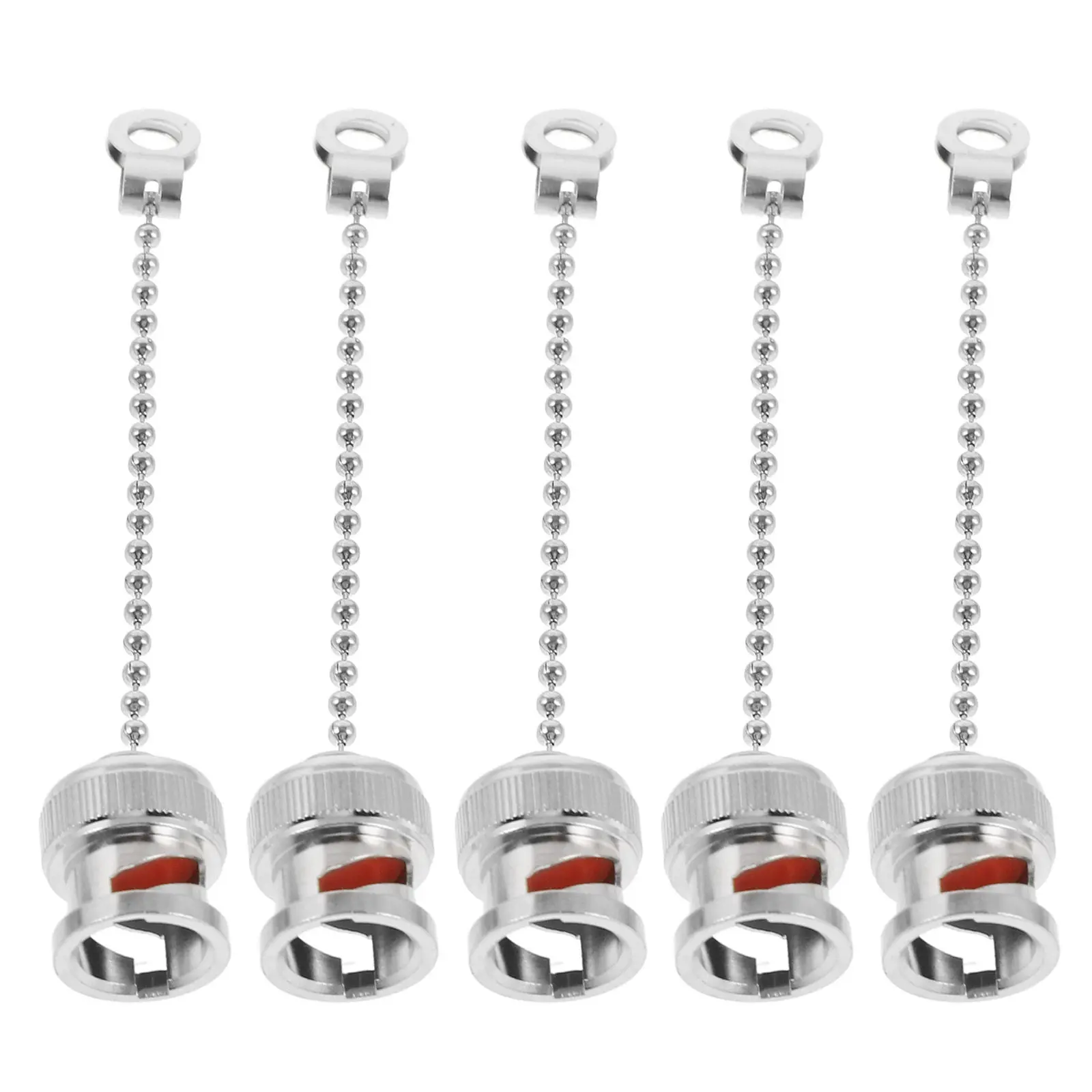 5Pcs Bnc Dust Caps Protective Covers Chain for Female Jack Connectors Waterproof Dustproof Connector Accessories