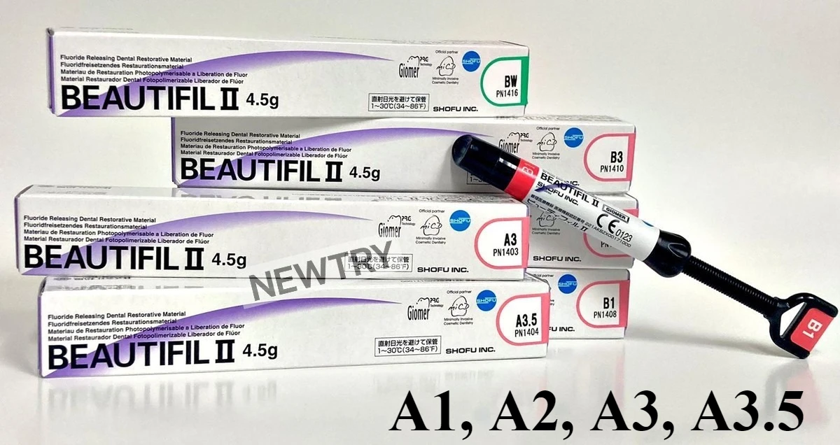 

Dentistry SHOFU Composite Resin Filling Material BEAUTIFIL Ⅱ Nami Polymer Repair Various Types Cavities Aesthetics Nature Tool