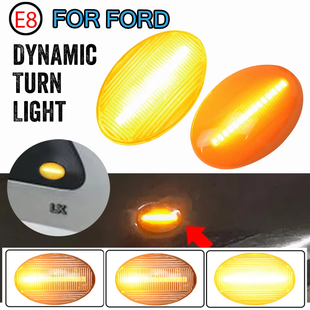 Sequential LED Dynamic Turn Signal Light Side Marker Lamp For Ford Fiesta III IV MK3 MK4 KA Mondeo I MK1 Transit Tourneo MK6 MK7 view 6