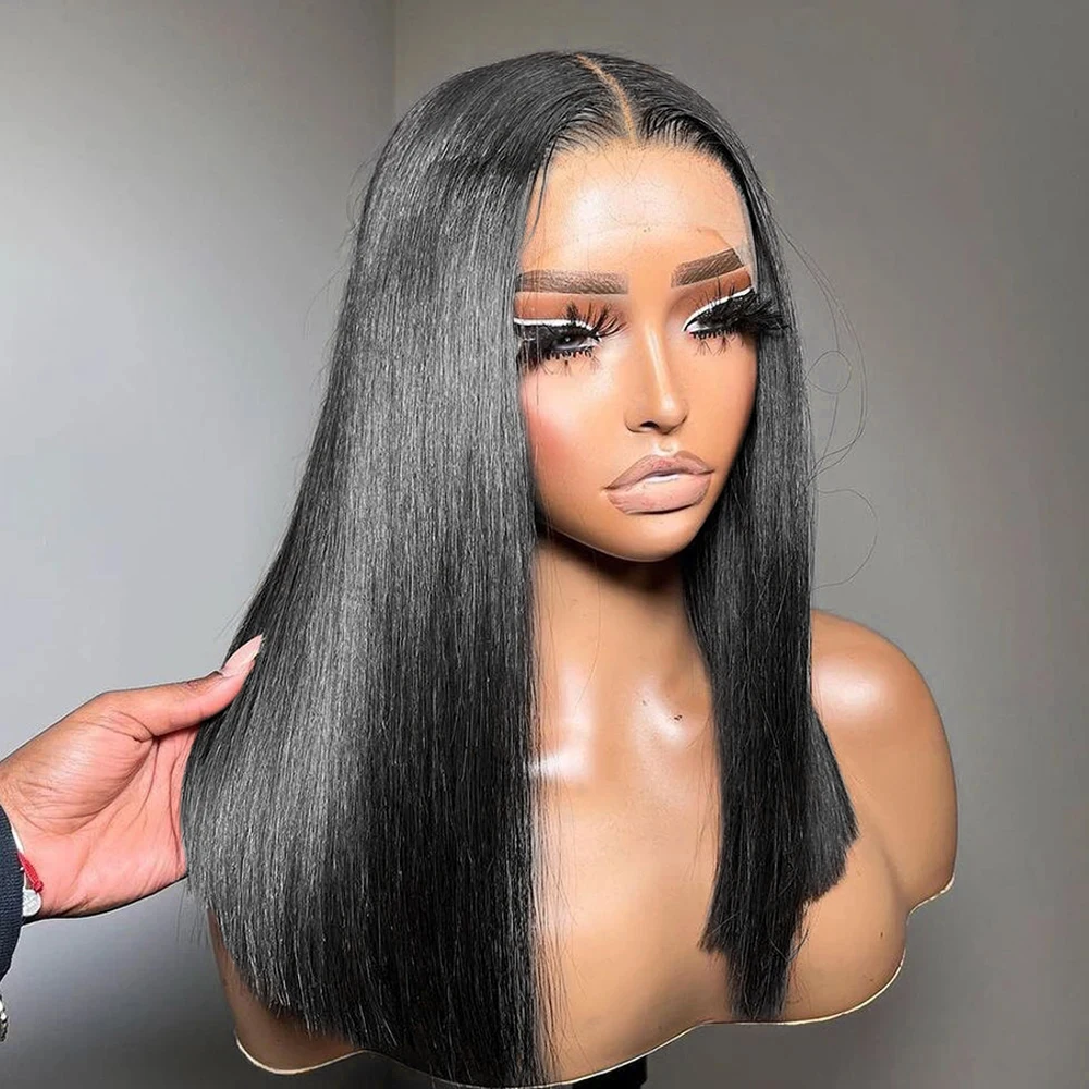 Vietnamese 250% Glueless Human Hair 13x4 13x6 Lace Frontal Wigs Straight Natural Black Short Bob Wig Lace Front Human Hair Wigs