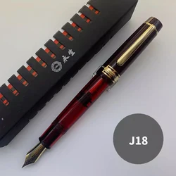Yongsheng 630 resin Fountain Pen Junlai No. 8 Iridium Nib 0.5~0.7mm Gold Clip Piston inking Office Business Writing Supplies
