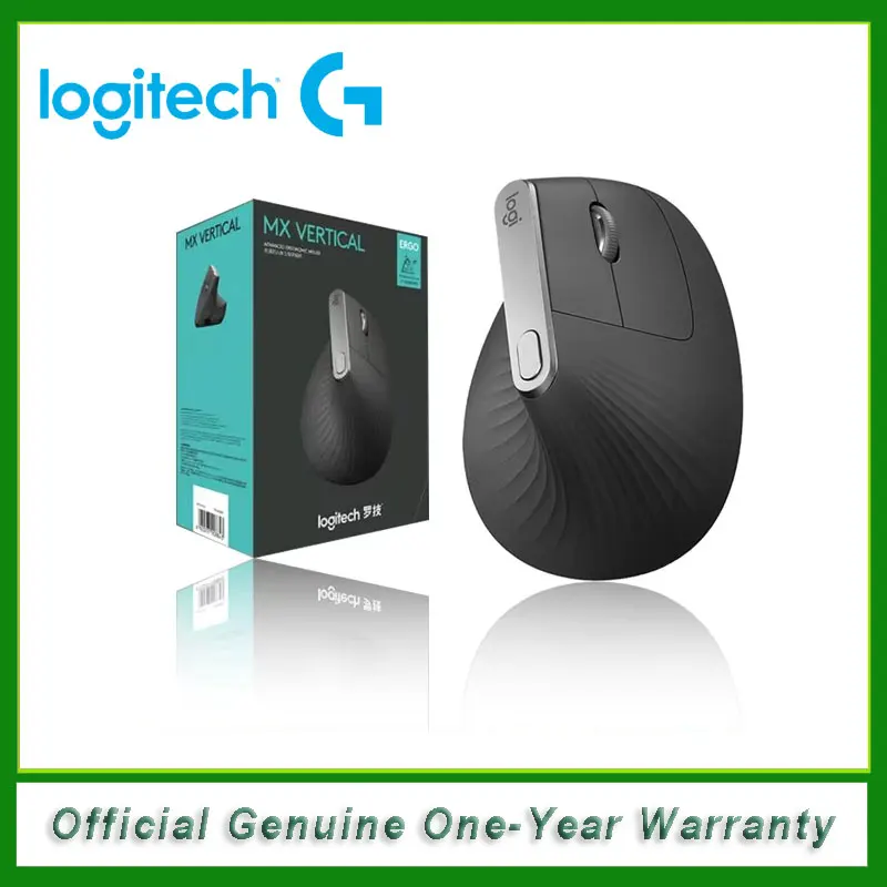 Original Logitech MX Vertical Bluetooth Wireless Ergonomische Maus 4000DPI Multifunktion mit 2,4 GHz USB wiederaufladbar für Büro